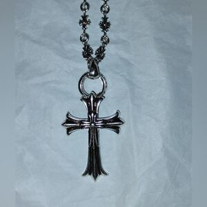 Silver Cross Pendant Necklace